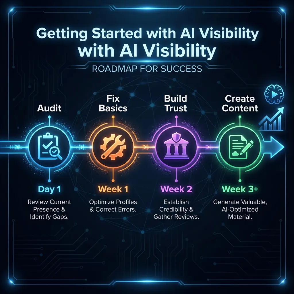 Two methods to measure AI visibility: manual testing by asking AI systems questions, and automated audits with AI Search Visibility tool